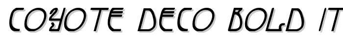Coyote Deco Bold Italic font